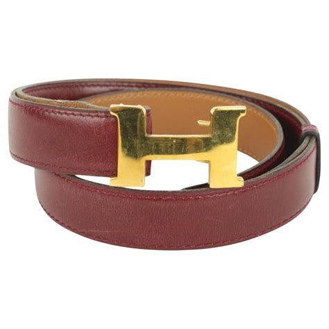 hermes burgundy belt